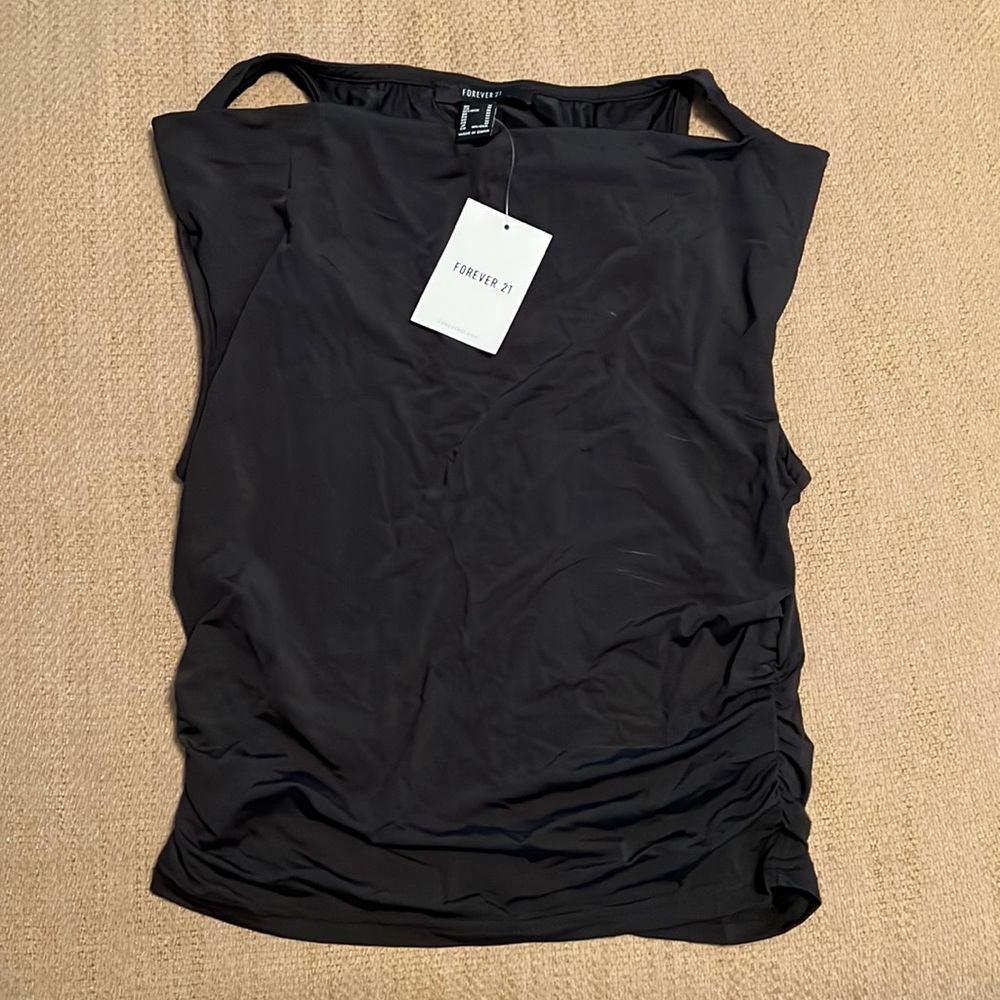 Forever 21, black silk, tank top, brand new